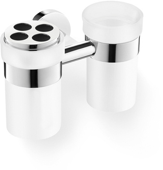 Podwójny wiszący kubek na szczoteczki Scala polerowany ZACK