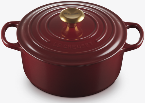 Brytfanna żeliwna okrągła 24 cm garnet LE CREUSET