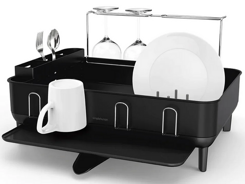 Suszarka do naczyń steel frame dishrack matte black SIMPLEHUMAN