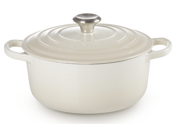 Brytfanna żeliwna okrągła 22 cm meringue LE CREUSET