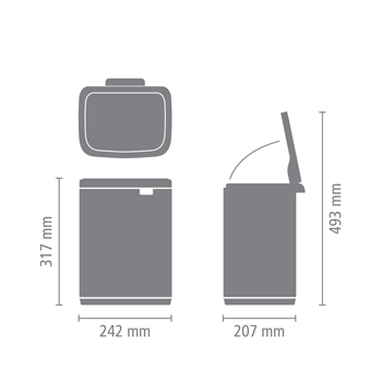 Kosz 7l Bo Matt Steel Fingerprint Proof BRABANTIA