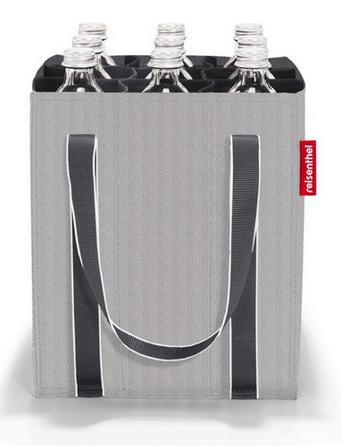 Torba bottlebag herringbone grey REISENTHEL