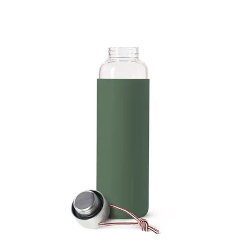 Butelka szklana na wodę 600ml oliwkowa BLACK+BLUM