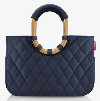 Torba loopshopper M frame rhombus midnight gold REISENTHEL
