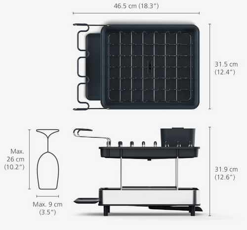 Piętrowa suszarka do naczyń Excel™ Steel JOSEPH JOSEPH