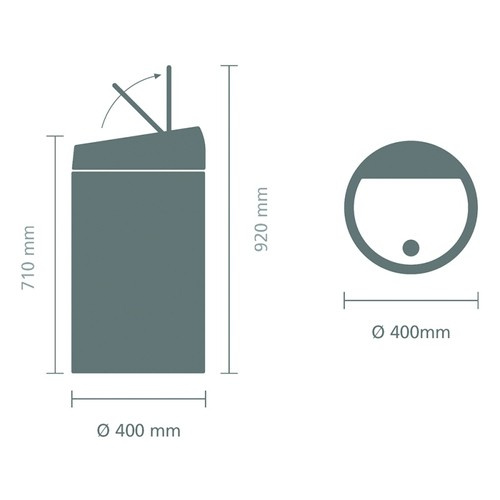 Kosz Touch Bin 60l biały BRABANTIA