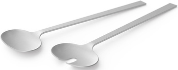 Stalowe łyżki do sałaty 30cm Lenora matowe ZACK