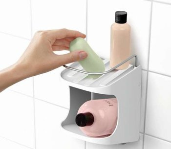 Organizer prysznicowy 2 półki Capsule biały JOSEPH&JOSEPH