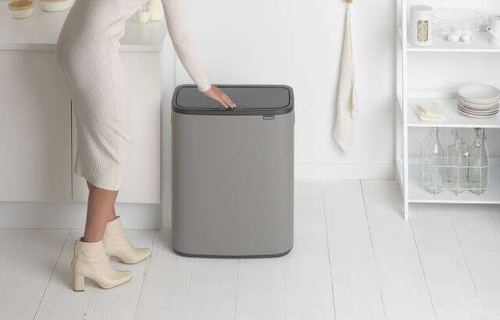 Kosz Bo Touch Bin 60l szary betonowy powłoka mineralna BRABANTIA