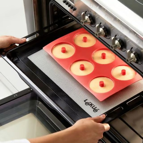 Forma do pieczenia pączków silikonowa czarna LEKUE