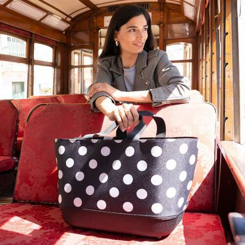 Torba shoppingbasket dots white REISENTHEL