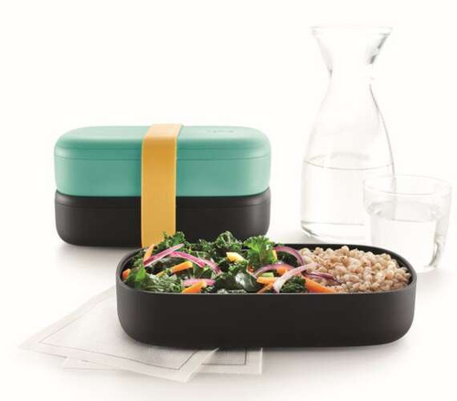 LunchBox To Go 2x500 ml zielony EKUE