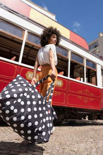 Torba mini maxi travelbag dots white REISENTHEL