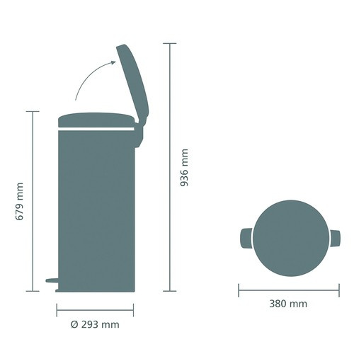 Kosz pedałowy NewIcon 30l Soft Beige BRABANTIA