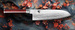 Nóż Santoku 19cm szeroki  Shun Classic Red edycja limitowana KAI
