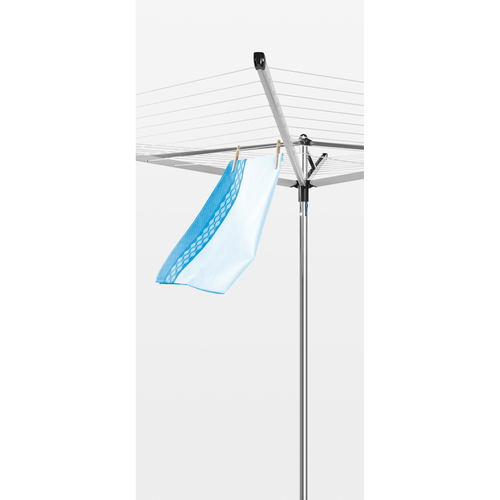 Suszarka ogrodowa Essential 50m (mocowanie do gruntu) Szary Metaliczny BRABANTIA
