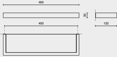 Półka łazienkowa 46,5cm LINEA polerowana ZACK