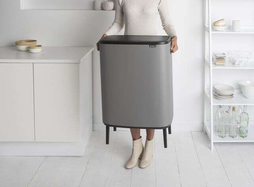 Kosz BO Touch Bin Hi 60 l Mineral Concrete Grey BRABANTIA