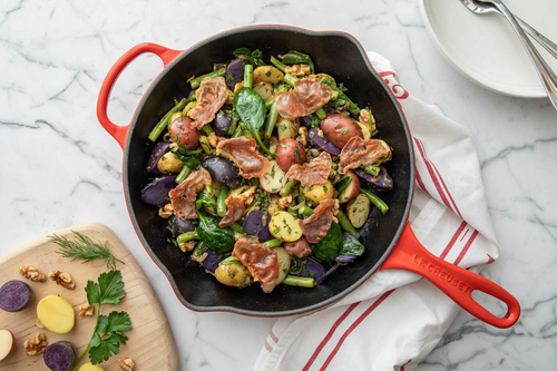  Patelnia żeliwna 23cm wiśniowa LE CREUSET