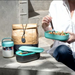 LunchBox To Go 2x500 ml turkusowy LEKUE