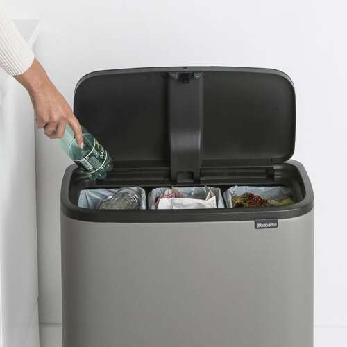 Kosz 3x11 l BO Touch Bin Mineral Concrete Grey BRABANTIA