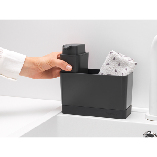 Oraganizer na zlew z dozownikiem SinkSide dark grey Brabantia