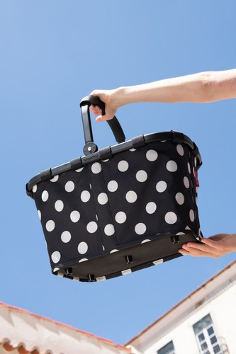 Koszyk carrybag frame dots white REISENTHEL