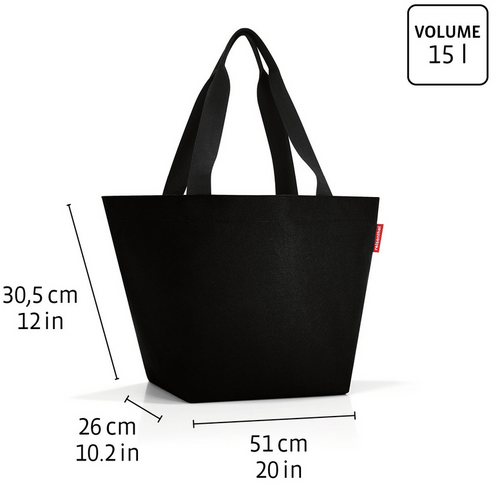 Torba shopper M mesh black REISENTHEL