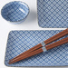 Zestaw do sushi Flowers Blue&White MADE IN JAPAN