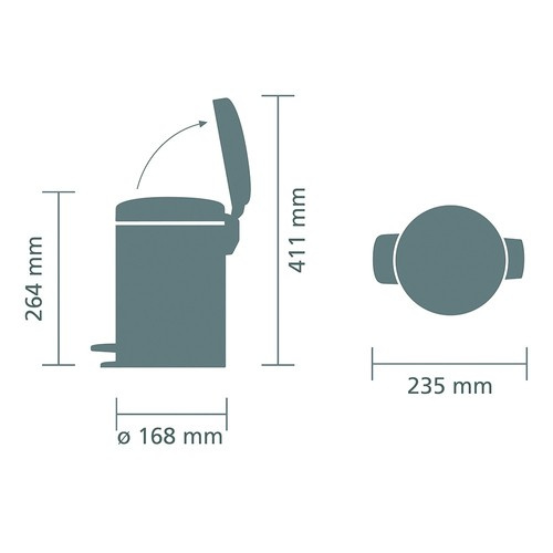 Kosz pedałowy NewIcon 3l Soft Beige BRABANTIA