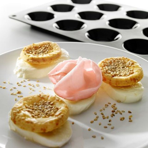 Forma do pieczenia tartaletek (15 sztuk) silikonowa czarna LEKUE