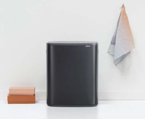 Kosz Bo Touch Bin 2x30 l czarny matowy BRABANTIA