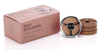 Zapach do auta + 4 wkłady Irish Leather&Oud Max Benjamin
