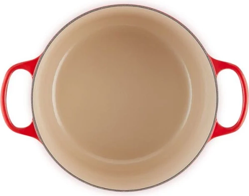 Brytfanna żeliwna okrągła 26cm 6,3l wiśniowa LE CREUSET