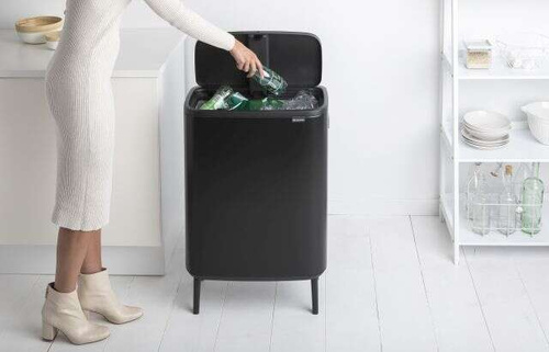 Kosz Bo Touch Bin Hi 60 l czarny matowy BRABANTIA