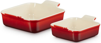 Zestaw 2 kwadratowych form do zapiekania 13/20 cm wiśniowe LE CREUSET