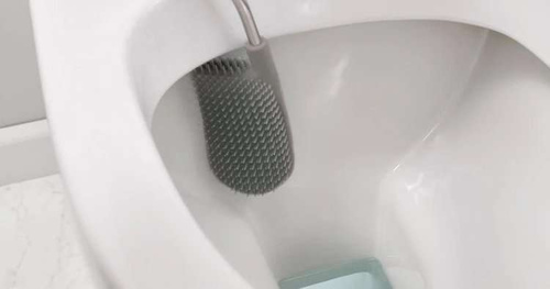 Szczotka do toalet z przestrzenią na detergenty Flex szara JOSEPH JOSEPH