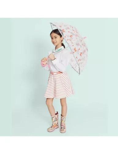 Dziecięcy parasol przezroczysty z gwizdkiem motyle SMATI