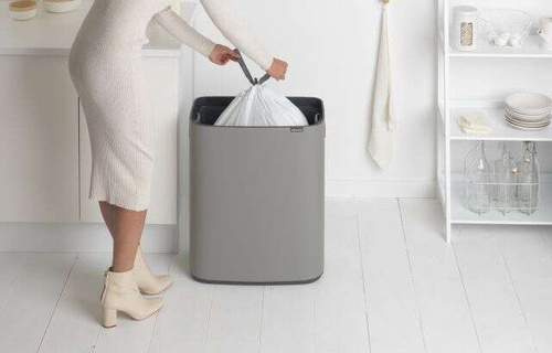Kosz Bo Touch Bin 60l szary betonowy powłoka mineralna BRABANTIA