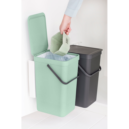 Kosz szafkowy Sort & Go 2 x 16l Jade Green/Grey BRABANTIA
