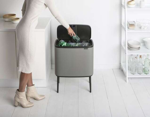 Kosz BO Touch Bin 36l Mineral Concrete Grey BRABANTIA 