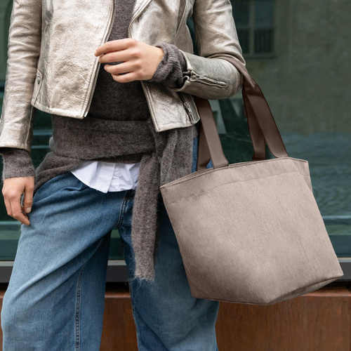 Torba shopper M herringbone mokka REISENTHEL