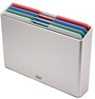 Zestaw 4 desek do krojenia L Folio srebrny JOSEPH JOSEPH