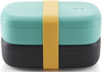 LunchBox To Go 2x500 ml turkusowy LEKUE