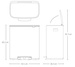 Kosz Bo Pedal Bin 2x30 l biały BRABANTIA 