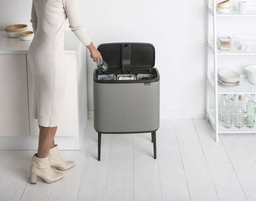 Kosz 3x11 l BO Touch Bin Mineral Concrete Grey BRABANTIA