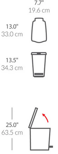 Kosz na śmieci 10l Slim biały SIMPLEHUMAN