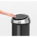 Kosz Touch Bin 60l czarny matowy/pokrywa stal matowa FPP BRABANTIA