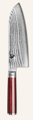 Nóż Santoku 19cm szeroki  Shun Classic Red edycja limitowana KAI