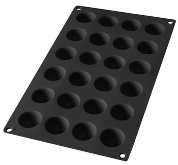 Forma do pieczenia mini półkule (24 sztuki) silikonowa czarna LEKUE